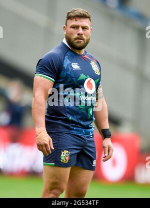 Édimbourg, Royaume-Uni. 25 juin 2021. Murrayfield, Édimbourg, Royaume-Uni. 25 juillet 2021 : lors de la course de l'équipe de rugby des Lions britanniques et irlandais à BT Murrayfield, Édimbourg, Royaume-Uni. Crédit : Ian Rutherford/Alay Live News Banque D'Images