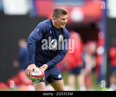 Édimbourg, Royaume-Uni. 25 juin 2021. Murrayfield, Édimbourg, Royaume-Uni. 25 juillet 2021 : Lions britanniques et irlandais Owen Farrell pendant l'équipe de rugby des Lions britanniques et irlandais, à BT Murrayfield, Édimbourg, Royaume-Uni. Crédit : Ian Rutherford/Alay Live News Banque D'Images