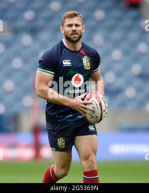 Édimbourg, Royaume-Uni. 25 juin 2021. 25 juillet 2021 : les Lions britanniques et irlandais Elliot Daly pendant l'équipe de rugby des Lions britanniques et irlandais, se sont encourue à BT Murrayfield, Édimbourg, Royaume-Uni. Crédit : Ian Rutherford/Alay Live News Banque D'Images