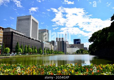 Quartier commercial de Marunouchi situé à Chiyoda, Tokyo Banque D'Images