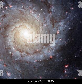 ESPACE EXTÉRIEUR - image du télescope spatial Hubble de la Galaxie spirale M74 - photo: Geopix/ESA/NASA Banque D'Images