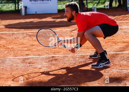 Milan, Italie. 25 juin 2021. Szymon Walkow lors de l'ATP Challenger Milano 2021, tennis Internationals à Milan, Italie, juin 25 2021 crédit: Independent photo Agency/Alamy Live News Banque D'Images