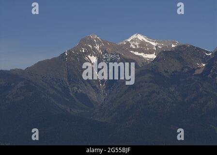 Vallée de la tête plate près de missoula /Montana 19 juin 2016 .Vallée du nord vallée de jako, vallée de la mission et vallée de la tête plate et réation de la tribie indienne de Flathea Banque D'Images