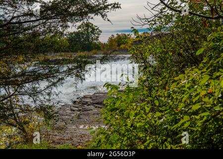 Panorama de Scenic Healey Falls Havelock Ontario Canada à l'automne Banque D'Images