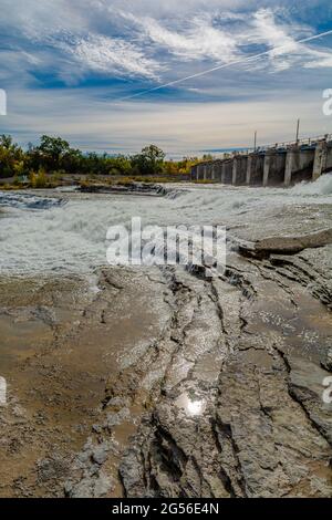 Panorama de Scenic Healey Falls Havelock Ontario Canada à l'automne Banque D'Images