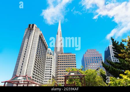 Portsmouth Square dans le quartier chinois, San Francisco, California, USA Banque D'Images