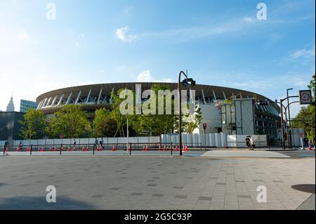 Stade olympique de Tokyo - le stade national du Japon anciennement connu sous le nom de New National Stadium, officiellement appelé National Stadium. Banque D'Images