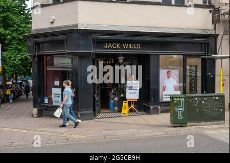 Le magasin Jack Wills ferme dans le centre-ville de Norwich Banque D'Images