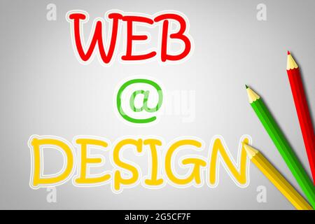 Texte du concept Web Design Banque D'Images