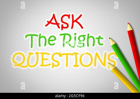 Posez le bon texte de concept de questions Banque D'Images