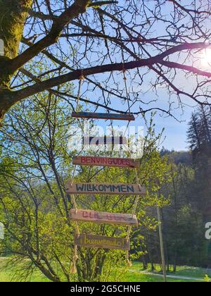 Bienvenue Connectez-vous dans différentes langues Banque D'Images