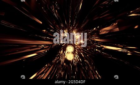 Sphère lumineuse dans le tunnel sur l'illustration 3D 4K UHD Banque D'Images