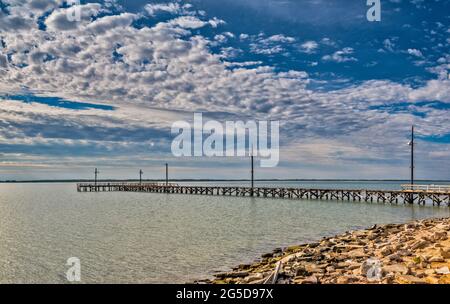 Baie de Baffin, côte du golfe, vue depuis le hameau de Riviera Beach, près de Kingsville, Texas, États-Unis Banque D'Images