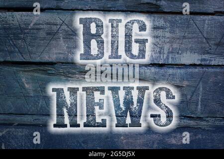 Texte du concept Big News en arrière-plan Banque D'Images
