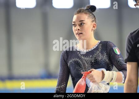 Flanders Sports Arena, Gand, Belgique, 26 juin 2021, Giorgia Villa (Italie) pendant la gymnastique artistique - GHENT Flanders International Team Challenge 2021, Gym - photo Filippo Tomasi / LM Banque D'Images