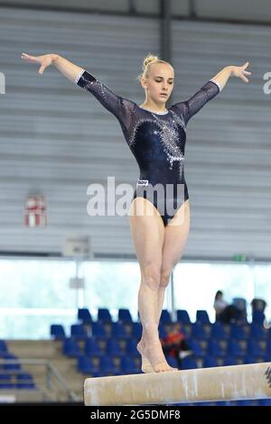 Flanders Sports Arena, Gand, Belgique, 26 juin 2021, Alice d'Amato (Italie) Beam pendant la gymnastique artistique - GHENT Flanders International Team Challenge 2021, Gym - photo Filippo Tomasi / LM Banque D'Images