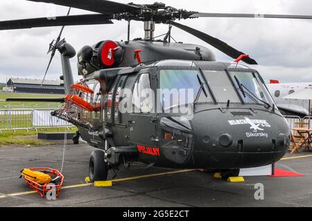 Sikorsky, PZL-Mielec S70I Black Hawk au salon international de Farnborough 2012. Version militaire internationale assemblée par PZL Mielec en Pologne Banque D'Images