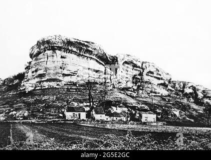 Grottes de font-de-Gaume, période victorienne Banque D'Images