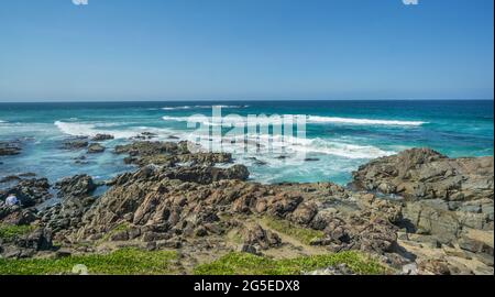 Côte rocheuse à Hastings point sur la côte nord de la Nouvelle-Galles du Sud, Tweed Shire, Australie Banque D'Images