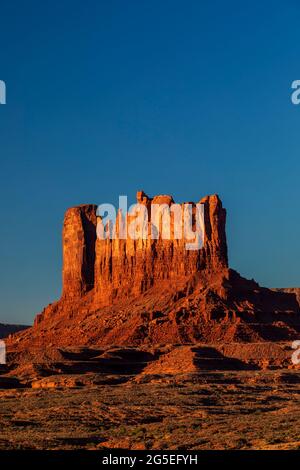 Formation de Stagecoach dans le parc tribal de Monument Valley Navajo, Utah Banque D'Images