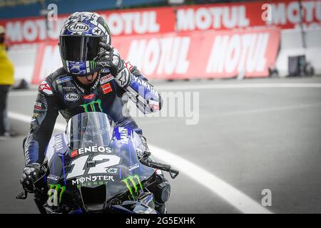 Assen, pays-Bas. 26 juin 2021. Qualifications pour le Grand Prix MotoGP Motul TT d'Assen au circuit d'Assen, pays-Bas, 26 juin 2021 en photo : Espagne Maverick Viñales Clasificacion del Gran Premio Motul TT Assen de MotoGP en Circuito de Assen, Paises Bajos 26 de Junio de 2021 POOL/ MotoGP.com/Cordon les images de presse seront à usage éditorial exclusif. Crédit obligatoire: © motogp.com crédit: CORMON PRESSE/Alay Live News Banque D'Images