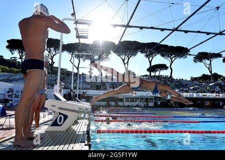 Rome, Italie. 26 juin 2021. Réchauffez-vous lors du 58e Trophée Sette Colli International Swimming Championships au Foro Italico à Rome, le 26 juin 2021. Credit: Insidefoto srl/Alamy Live News Banque D'Images