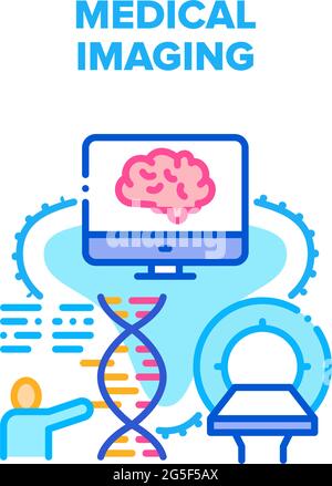 Illustration couleur du concept de vecteur d'imagerie médicale Illustration de Vecteur