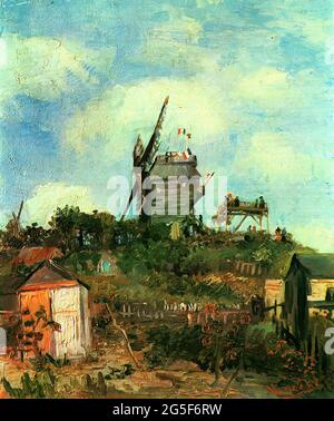 Vincent Van Gogh - le Moulin de L Gallette 3 1886 Banque D'Images