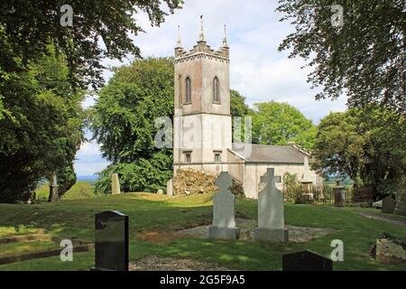 Église Saint Patrick sur la colline historique de Tara dans le comté de Meath, en Irlande. Banque D'Images