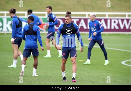 Kalvin Phillips en Angleterre lors d'une séance d'entraînement au parc St George, Burton Upon Trent. Date de la photo: Dimanche 27 juin 2021. Banque D'Images