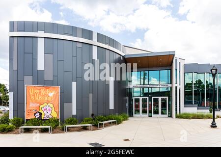 GREENVILLE, Caroline du Sud, États-Unis-23 JUIN 2021 : théâtre, bâtiment et entrée pour enfants de Caroline du Sud. Banque D'Images