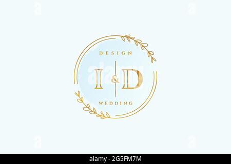 ID beauté monogramme et élégant logo design écriture logo de la signature initiale, mariage, mode, floral et botanique avec modèle créatif. Illustration de Vecteur