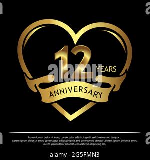 Joyeux Anniversaire Douze 12 Ans Carte De Souhaits Fete Amusante Avec Etiquette De Texte Nombre Et Geometrie Coloree Design Vecteur Eps10 Image Vectorielle Stock Alamy