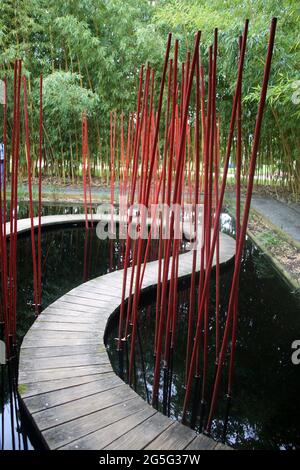 Carre et rond, Festival International du jardin, Château de Chaumont-sur-Loire, Vallée de la Loire, France juin 2021 Banque D'Images