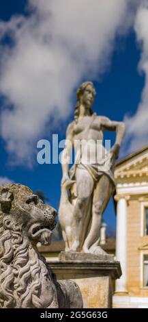 MASER, VÉNÉTIE, ITALIE - AVRIL 13 2018 : sculptures à la Villa Barbaro. Banque D'Images