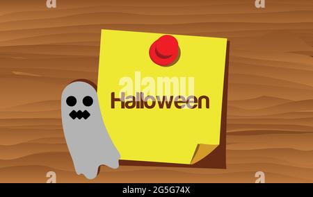 Joyeux Halloween avec gost Vector. Vector Illustrator Illustration de Vecteur