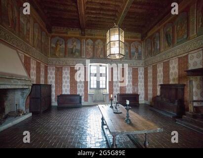 BRACCIANO, ITALIE - AVRIL 17 2018 : intérieur du château d'Orsini-Odescalchi. Banque D'Images