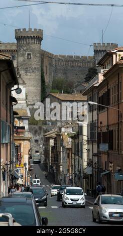 BRACCIANO, ITALIE - AVRIL 17 2018 : Château d'Orsini-Odescalchi. Banque D'Images