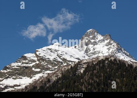 Montagnes Dombay, Carachay-Cherkessiya, Russie Banque D'Images