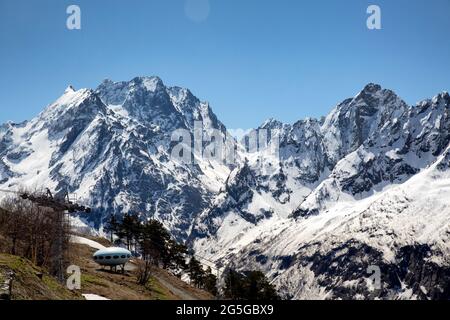 Montagnes Dombay, Carachay-Cherkessiya, Russie Banque D'Images