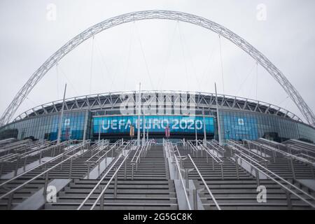 Londres, Royaume-Uni. 27 juin : Stade Wembley en photo. Banque D'Images