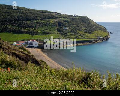 Porto PIM plage et Monte da Guia vu de Monte Queimado Banque D'Images