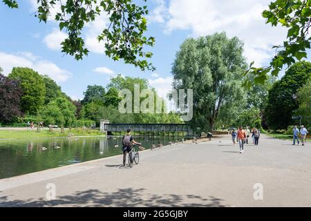 Regent's Park Lake, Regent's Park, Cité de Westminster, Grand Londres, Angleterre, Royaume-Uni Banque D'Images