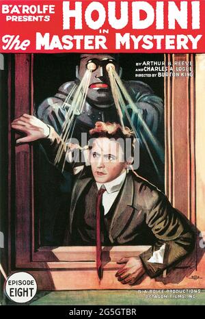 Harry Houdini, 1919 poster de film – le Maître mystère est un 1918-1919 film en série silencieux de mystère américain raconté en 15 versements. Banque D'Images