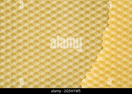 Texture naturelle de cire d'abeille. Arrière-plan des abeilles Honeypeignes. Base de cire pour la reconstruction de l'abeille. Banque D'Images