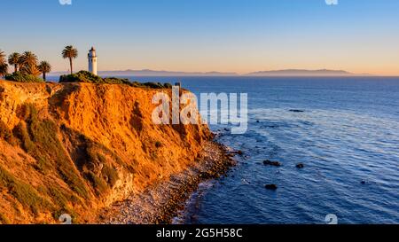 Phare de point Vicente, Rancho Palos Verdes, États-Unis Banque D'Images