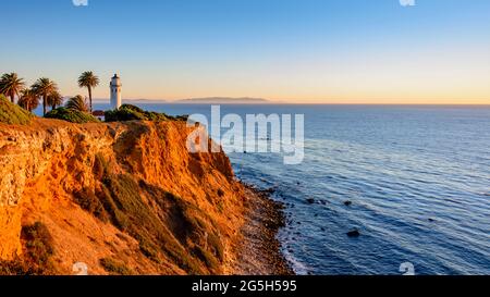 Phare de point Vicente, Rancho Palos Verdes, États-Unis Banque D'Images