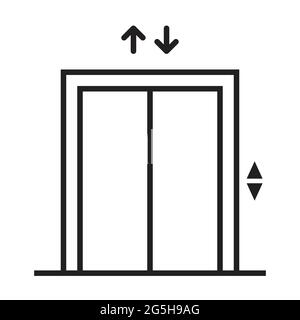 Vecteur d'icône ascenseur pour la conception graphique, le logo, le site Web, les médias sociaux, l'application mobile, illustration de l'interface utilisateur Illustration de Vecteur