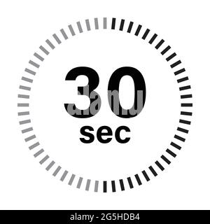 Timer 30 s vecteur d'icône pour la conception graphique, logo, site Web, médias sociaux, application mobile, illustration de l'interface utilisateur Illustration de Vecteur