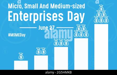 Modèle d'illustration de scénario de jour pour les micro, petites et moyennes entreprises Illustration de Vecteur